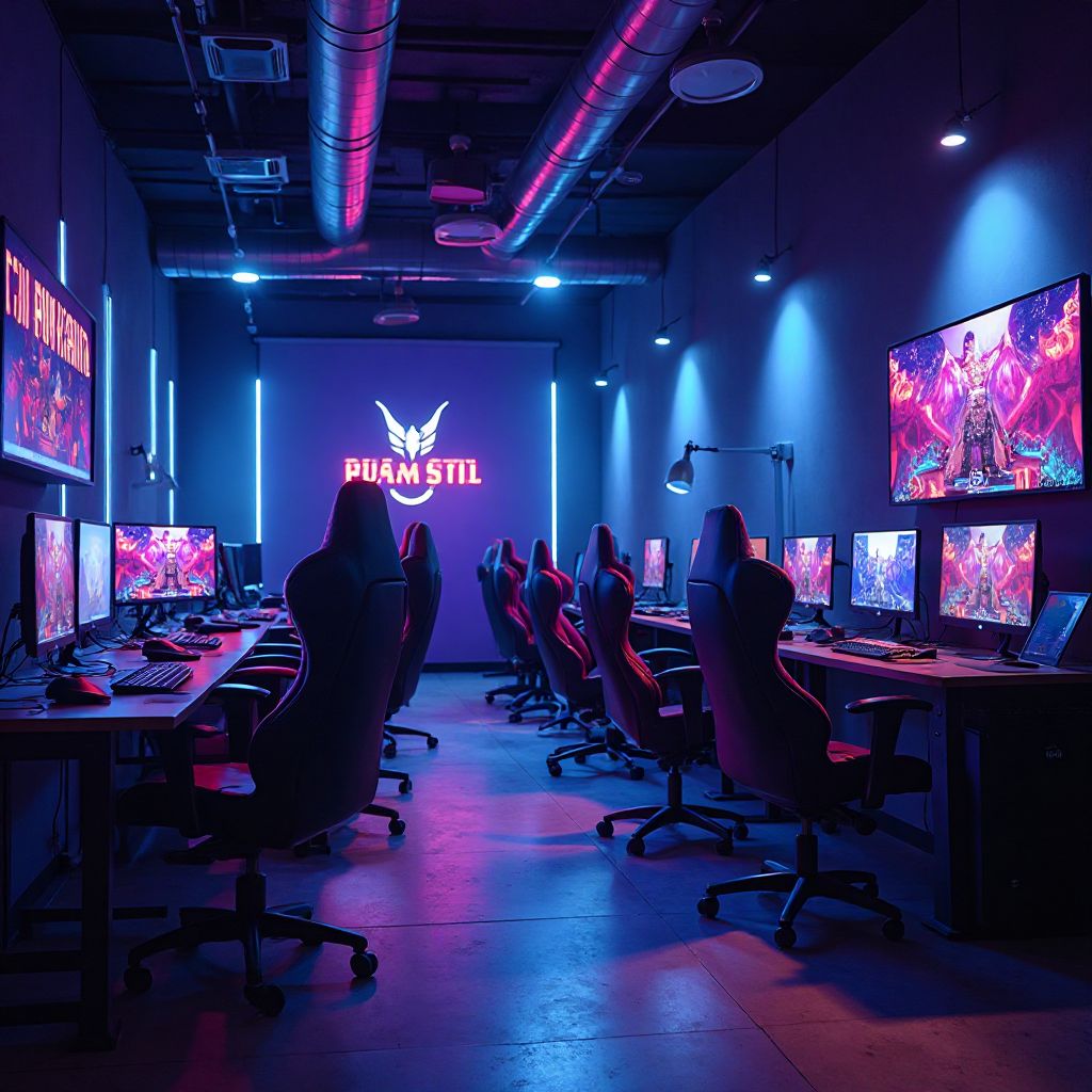 Interior of LevelUp Toronto gaming club