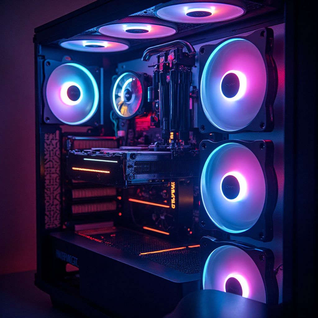 High-end gaming PC setup